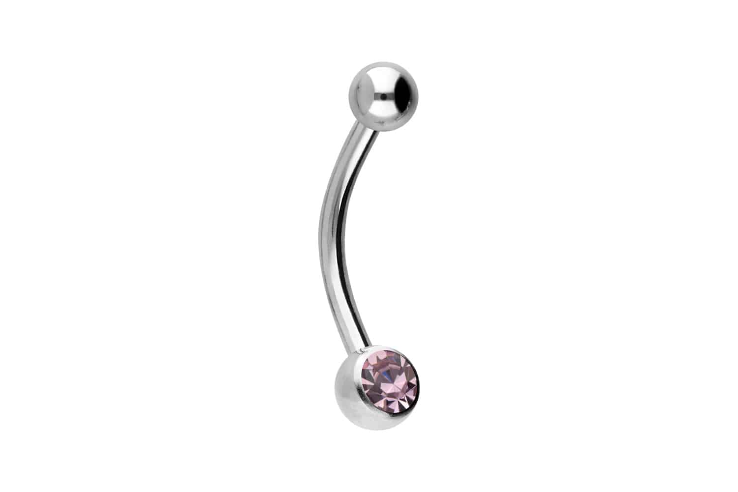 Chirurgenstahl Mini Bananabell Piercing KRISTALL